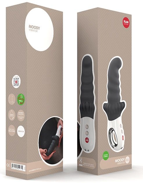 Чёрный вибромассажёр G5 Vibe MOODY - 18,8 см. - Fun Factory