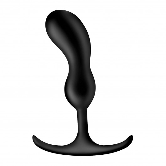 Черный массажер простаты с утяжелителями Premium Silicone Weighted Prostate Plug Medium - 16,3 см. - XR Brands - в Краснодаре купить с доставкой