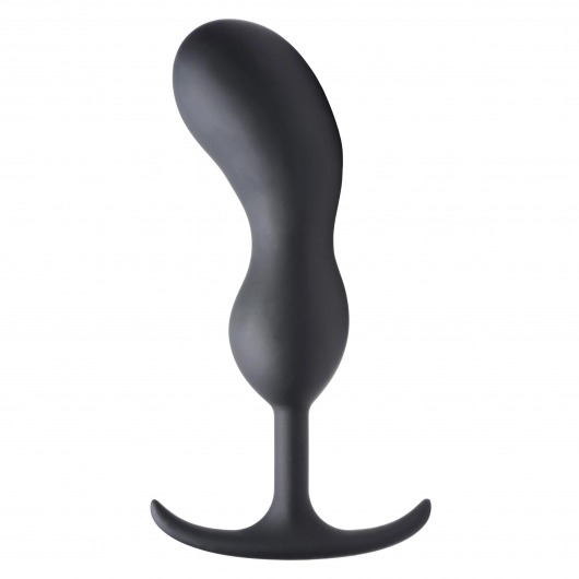 Черный массажер простаты с утяжелителями Premium Silicone Weighted Prostate Plug XL - 20,8 см. - XR Brands - в Краснодаре купить с доставкой