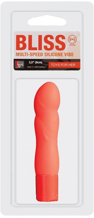 Оранжевый мини-вибратор NEON BLISS VIBRATOR - 9 см. - Dream Toys