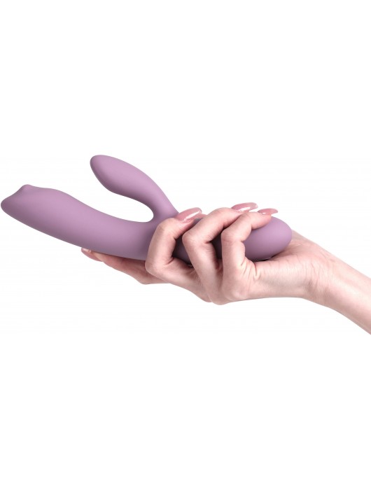 Сиреневый интерактивный вибратор-кролик Trysta Neo с шариком для зоны G - 18,4 см. - Svakom