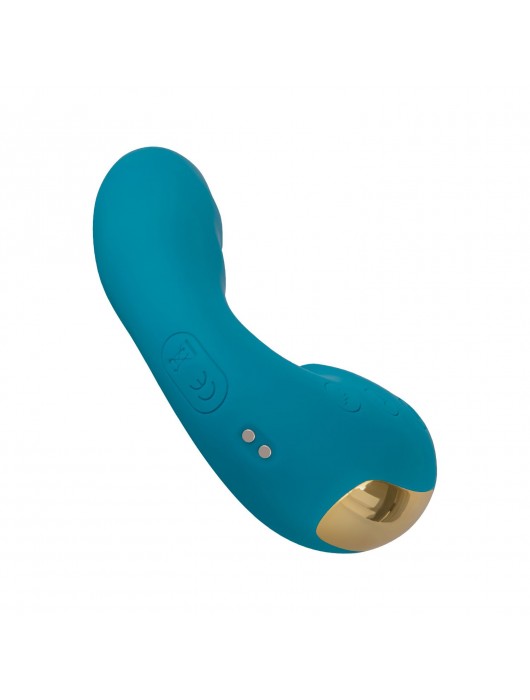 Голубой вибратор Tara с вакуумной стимуляцией и функцией постукивания - BeYourLover