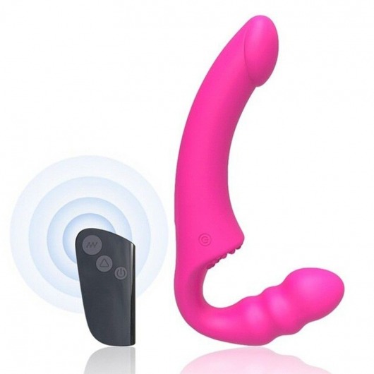 Розовый безремневой страпон Straples Strap-On Dildo - Erokay - купить с доставкой в Краснодаре