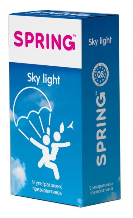 Ультратонкие презервативы SPRING SKY LIGHT - 9 шт. - SPRING - купить с доставкой в Краснодаре