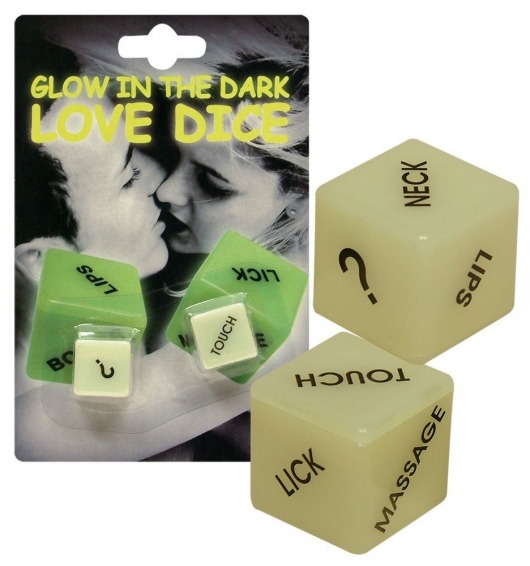Кубики для любовных игр Glow-in-the-dark с надписями на английском - Orion - купить с доставкой в Краснодаре