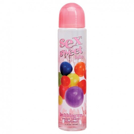 Вкусовой лубрикант Sex Sweet Lube Bubble Gum с ароматом жевачки - 197 мл. - Topco Sales - купить с доставкой в Краснодаре