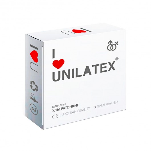 Ультратонкие презервативы Unilatex Ultra Thin - 3 шт. - Unilatex - купить с доставкой в Краснодаре
