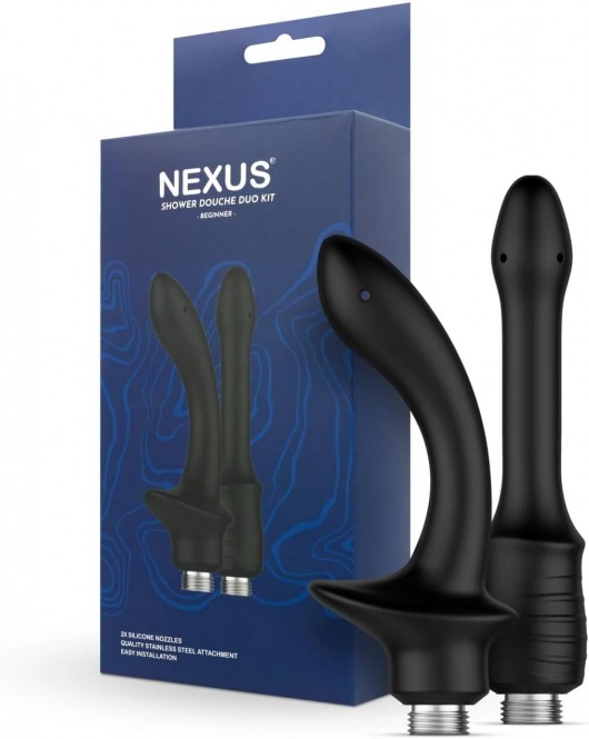 Набор из 2 насадок для анального душа Shower Douche Duo Kit Beginner - Nexus Range - купить с доставкой в Краснодаре