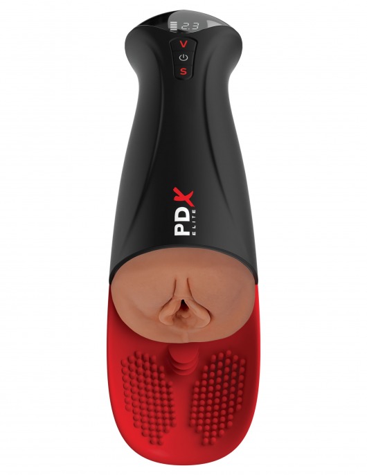 Мастурбатор-вагина в колбе с вибрацией Fuck-O-Matic Pro XL - Pipedream - в Краснодаре купить с доставкой