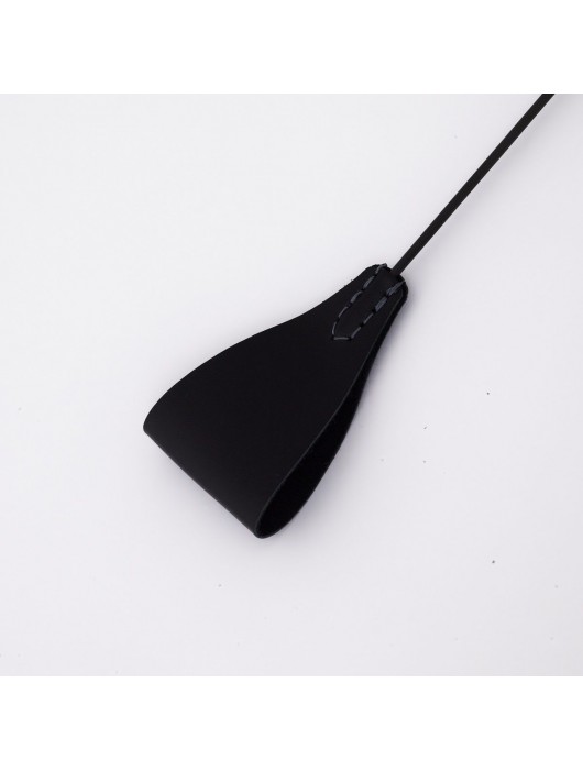 Стек с широким черным кожаным наконечником и металлической ручкой - 67 см. - Crazy Handmade - купить с доставкой в Краснодаре