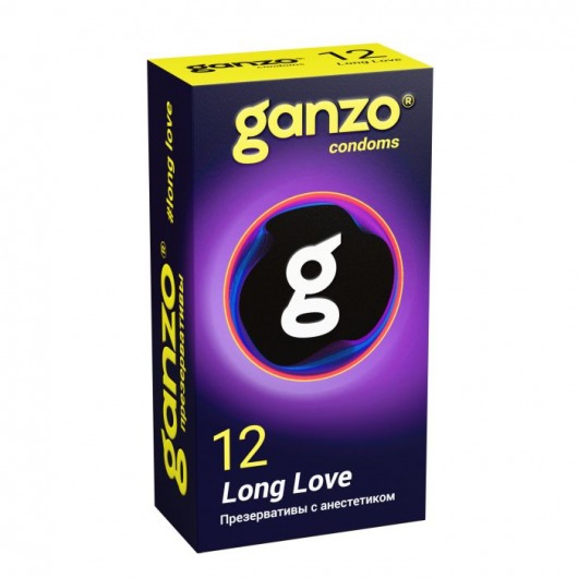 Презервативы с анестетиком для продления удовольствия Ganzo Long Love - 12 шт. - Ganzo - купить с доставкой в Краснодаре