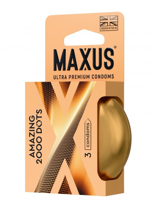 Точечные презервативы MAXUS 2000 Amazing Dots с железным кейсом - 3 шт. - Maxus - купить с доставкой в Краснодаре