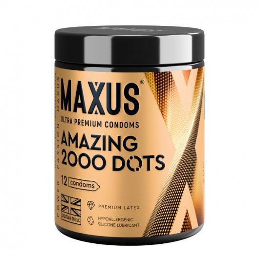 Точечные презервативы MAXUS 2000 Amazing Dots с железным кейсом - 12 шт. - Maxus - купить с доставкой в Краснодаре