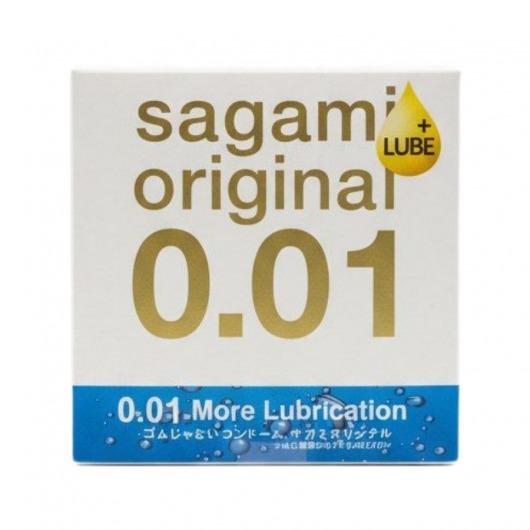 Увлажнённый презерватив Sagami Original 0.01 Extra Lub - 1 шт. - Sagami - купить с доставкой в Краснодаре