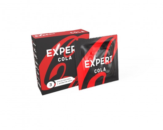 Презервативы с ароматом колы Expert Cola - 3 шт. - Expert - купить с доставкой в Краснодаре