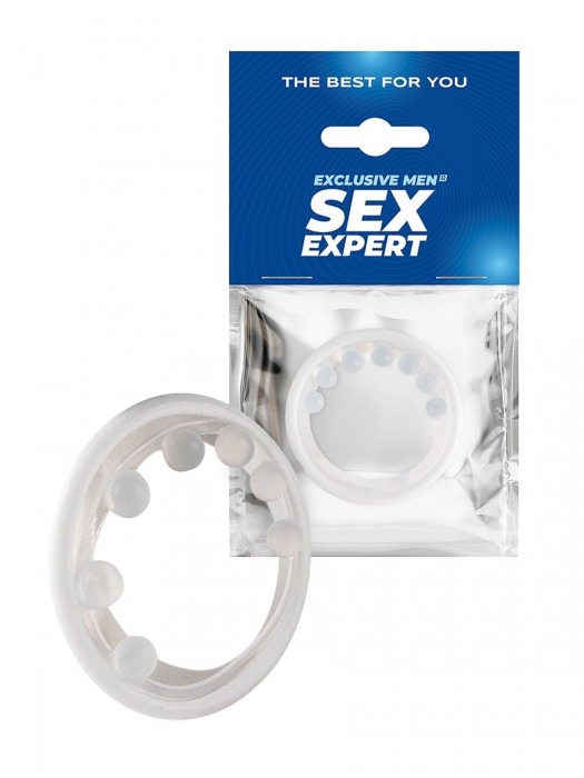 Эрекционное кольцо с мягкой стимулирующей насадкой - Sex Expert - в Краснодаре купить с доставкой