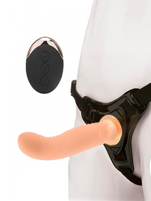 Женский вибрострапон со съемной насадкой и пультом ДУ - Erokay - купить с доставкой в Краснодаре