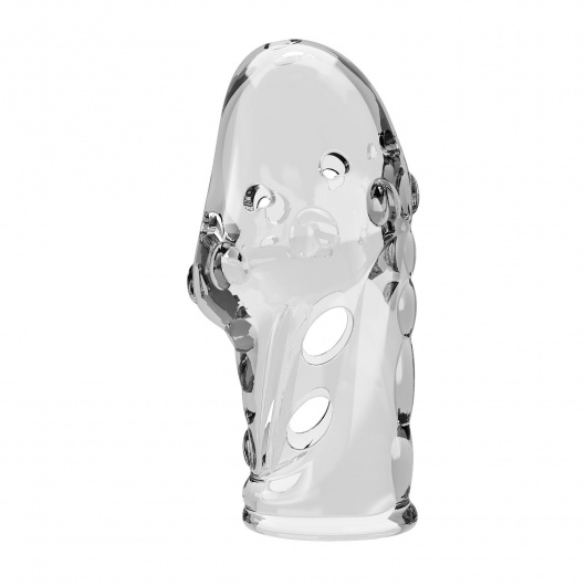 Прозрачная насадка на пенис Booker - 8 см. - Baile - в Краснодаре купить с доставкой