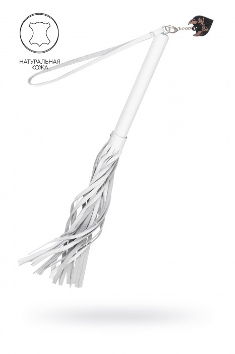 Белая кожаная плеть - 50 см. - Pecado - купить с доставкой в Краснодаре