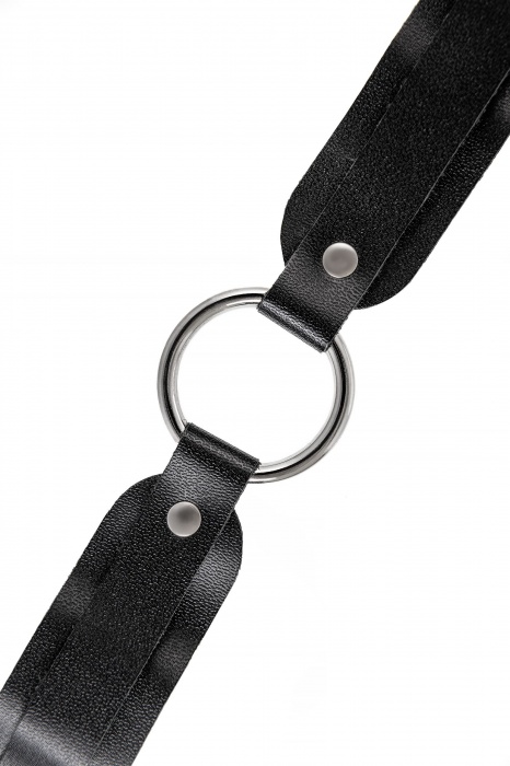 Черный кожаный чокер-ошейник со скруглёнными углами - Pecado - купить с доставкой в Краснодаре