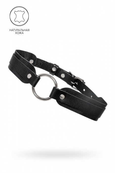 Черный кожаный чокер-ошейник со скруглёнными углами - Pecado - купить с доставкой в Краснодаре