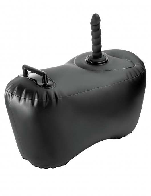 Черное надувное кресло с платформой для фиксации дилдо Body Dock Inflatable Love Seat - Pipedream - купить с доставкой в Краснодаре