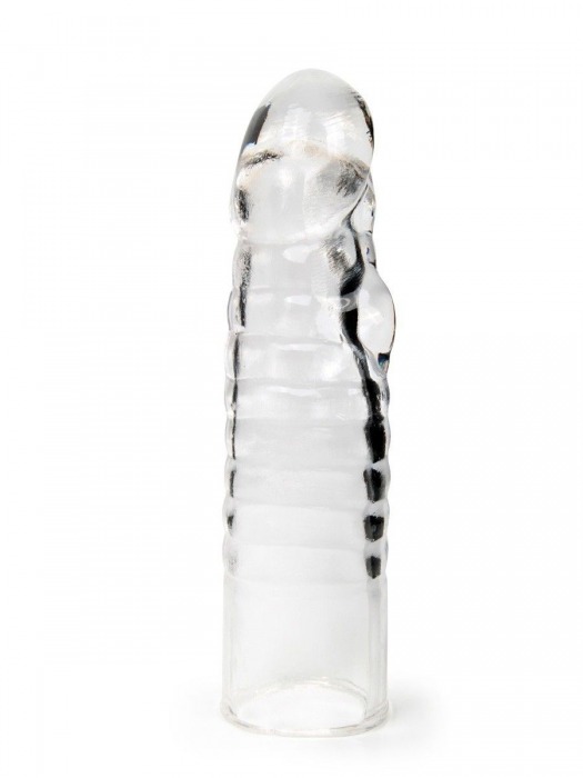Прозрачная закрытая насадка на член - 15 см. - Sex Expert - в Краснодаре купить с доставкой
