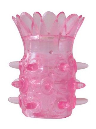Розовая насадка на пенис с шипиками Лепестки - Erowoman-Eroman - в Краснодаре купить с доставкой