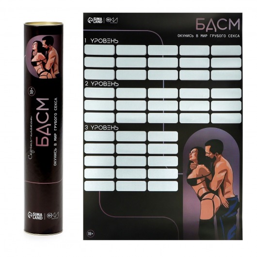 Плакат для двоих со скретч-слоем «БДСМ» - Сима-Ленд - купить с доставкой в Краснодаре