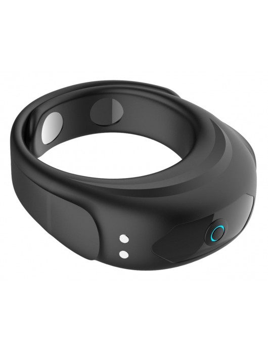 Черное эрекционное виброкольцо на ремешках - Boys of Toys - в Краснодаре купить с доставкой