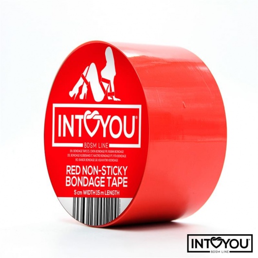 Красный скотч для фиксации Non-Sticky Bondage Tape - 15 м. - Intoyou - купить с доставкой в Краснодаре