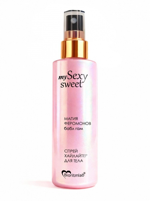 Спрей хайлайтер для тела Sexy Sweet с ароматом бабл-гам, шиммером и феромонами - 200 мл. -  - Магазин феромонов в Краснодаре