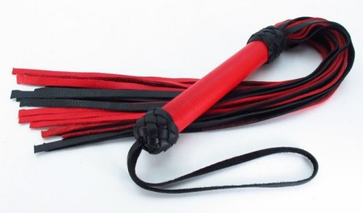 Черно-красная плеть с красной ручкой  Турецкие головы  - 57 см. - БДСМ Арсенал - купить с доставкой в Краснодаре