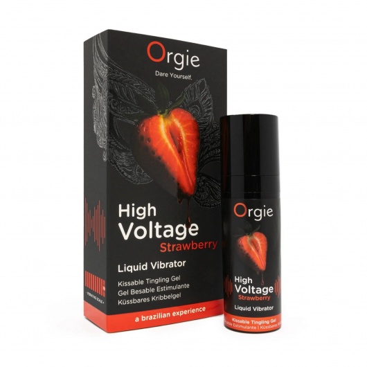 Жидкий вибратор Orgie High Voltage Strawberry - 15 мл. - ORGIE - купить с доставкой в Краснодаре