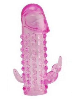 Розовая насадка со стимуляторами ануса и клитора - Sextoy 2011 - в Краснодаре купить с доставкой