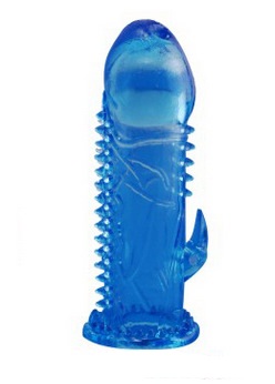 Голубая насадка с усиками и отростком для стимуляции клитора - Sextoy 2011 - в Краснодаре купить с доставкой