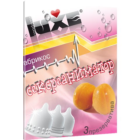 Презервативы Luxe Trio  Сексреаниматор  с ароматом абрикоса - 3 шт. - Luxe - купить с доставкой в Краснодаре