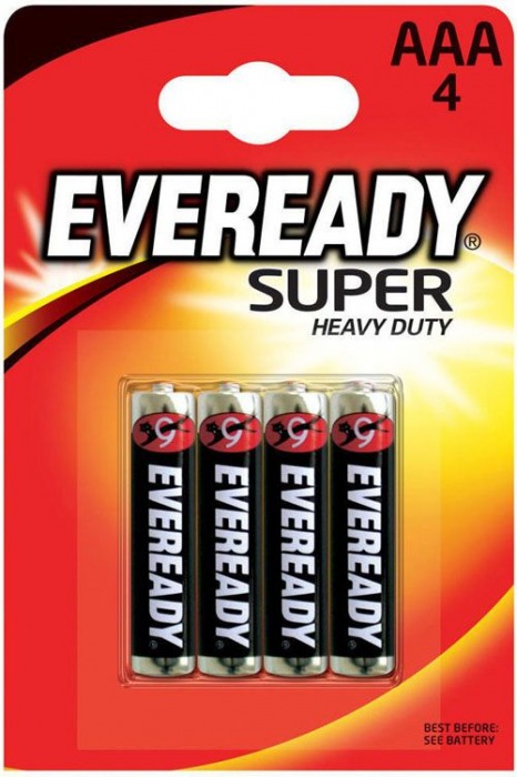 Батарейки EVEREADY SUPER R03 типа AAA - 4 шт. - Energizer - купить с доставкой в Краснодаре