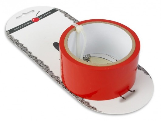 Красная липкая лента для фиксации - Пикантные штучки - купить с доставкой в Краснодаре