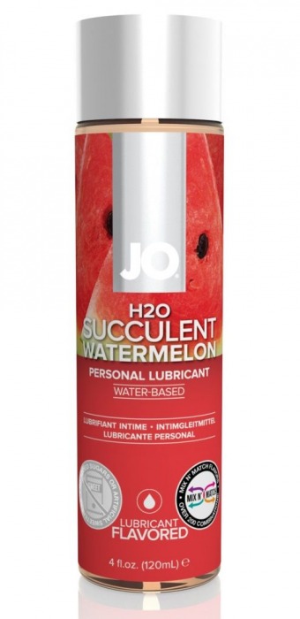 Лубрикант на водной основе с ароматом арбуза JO Flavored Watermelon - 120 мл. - System JO - купить с доставкой в Краснодаре