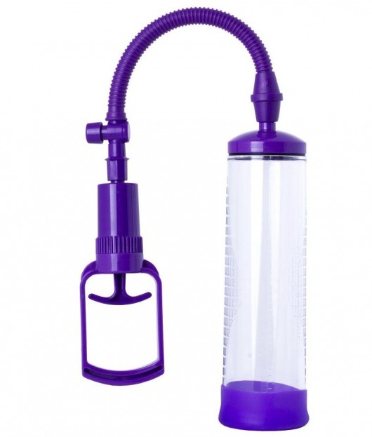 Фиолетовая вакуумная помпа с прозрачной колбой - Sexus - в Краснодаре купить с доставкой