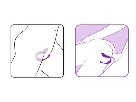 Фиолетовый вибратор для пар Mini Romeo - Adrien Lastic