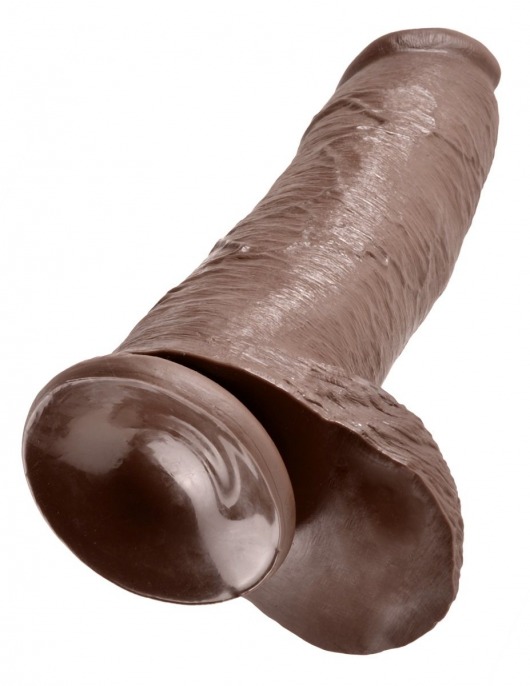Коричневый фаллоимитатор-гигант 12  Cock with Balls - 30,5 см. - Pipedream