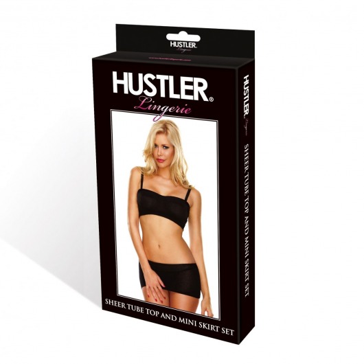 Комплект из кроп-топа и мини-юбочки - Hustler Lingerie купить с доставкой