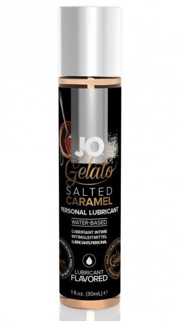 Лубрикант с ароматом солёной карамели JO GELATO SALTED CARAMEL - 30 мл. - System JO - купить с доставкой в Краснодаре