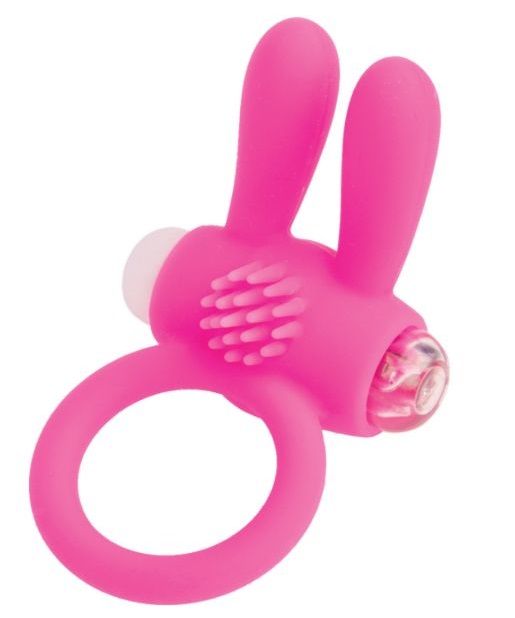 Розовое эрекционное виброкольцо A-toys с ушками - A-toys - в Краснодаре купить с доставкой