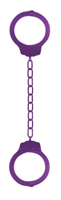 Фиолетовые металлические кандалы Metal Ankle Cuffs - Shots Media BV - купить с доставкой в Краснодаре
