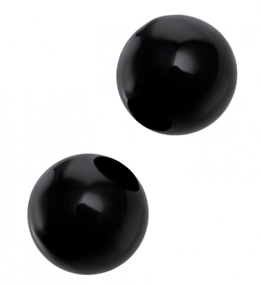 Чёрные вагинальные шарики из стекла Sexus Glass - Sexus