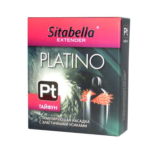 Стимулирующая насадка с шипиками по бокам Platino  Тайфун - Sitabella - купить с доставкой в Краснодаре