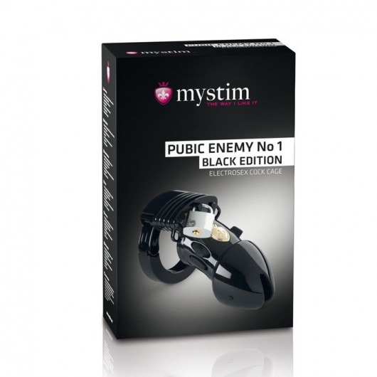 Пояс верности с электростимуляцией Mystim Pubic Enemy No1 Black Edition - MyStim - купить с доставкой в Краснодаре